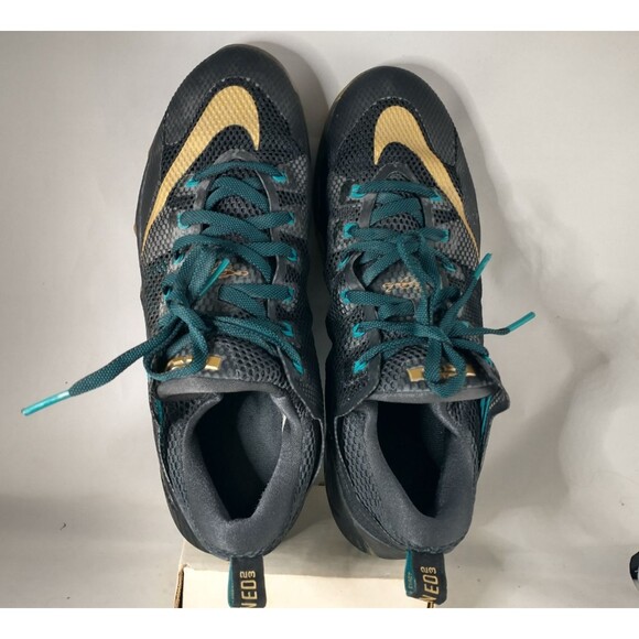 Nike LeBron James 12 XII Low “Black Green Metallic Gold” US men's 11  724557-070 - Picture 5 of 14